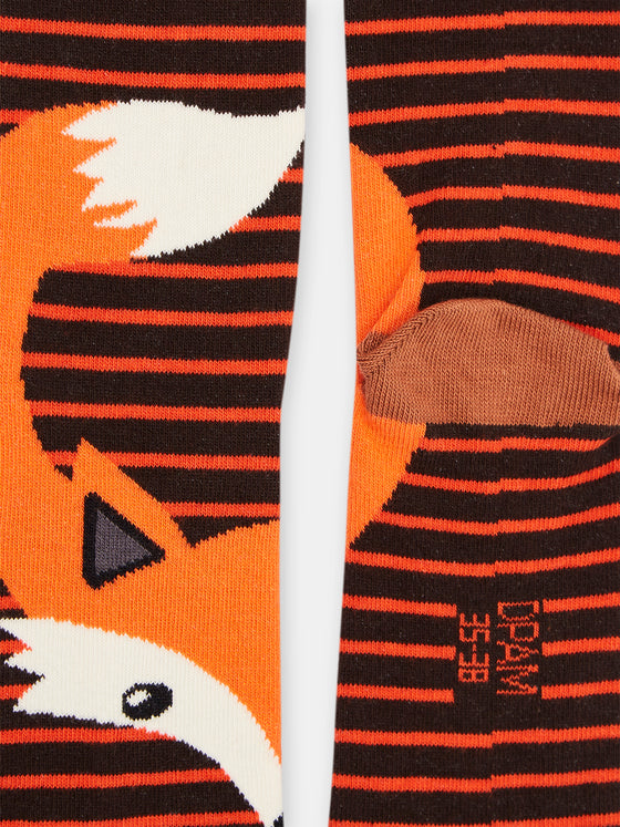 BOY ORANGE FOX SOCKS