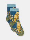 BOY TURQUOISE LEOPARD PRINT SOCKS