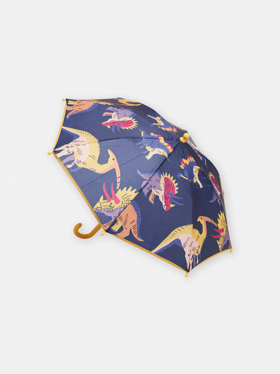 Boy navy blue dinosaur print umbrella