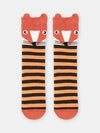 Orange and black striped socks for boys