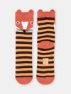 Orange and black striped socks for boys