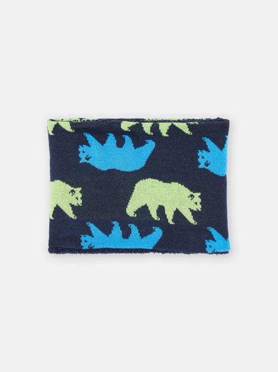 Boy Midnight Blue Polar Bear Snood