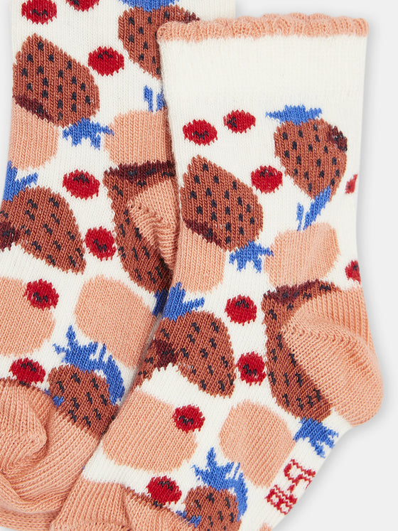 GIRL MULTICOLORED FRUIT-PRINT SOCKS