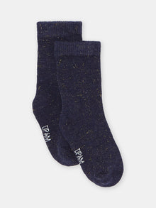  BABY GIRL NAVY BLUE SHINY SOCKS