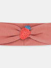 Pink blush headband with 3D strawberry motif