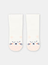 Baby girl ecru cat socks