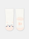 Baby girl ecru cat socks