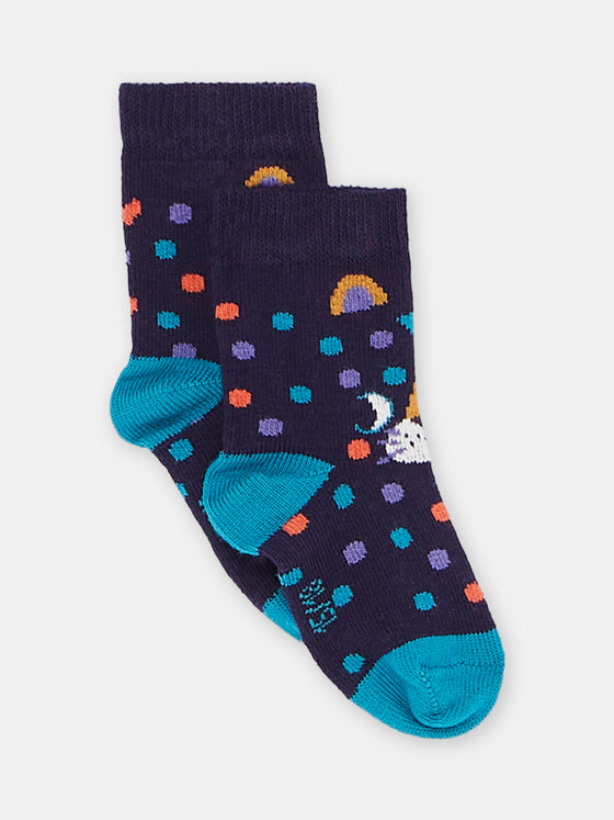 BABY BOY PURPLE POLKA DOT SOCKS