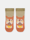 BABY BOY OLIVE SOCKS WITH SQUIRREL PATTERN