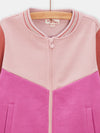 Girls color block jogging top