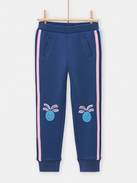 girls blue fleecelined pants