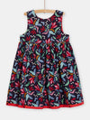 Reversible dress with low-cut back for girls