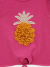 Pink tank top with pineapple animation for girls