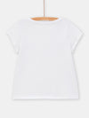 girls white shortsleeved Tshirt