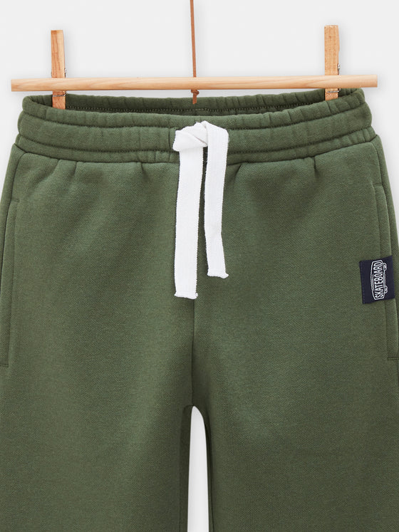 Boys dark green jogging top