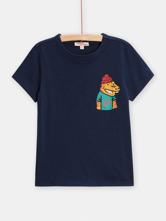 boys blue crocodile Tshirt