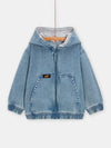 boys light denim hooded vest