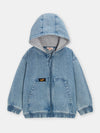 boys light denim hooded vest