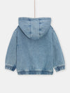 boys light denim hooded vest