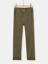 boys dark khaki pants with lace