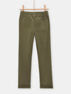 boys dark khaki pants with lace