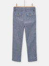 boys marled blue trousers