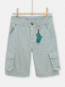  Boys light blue denim dinosaur Bermuda shorts