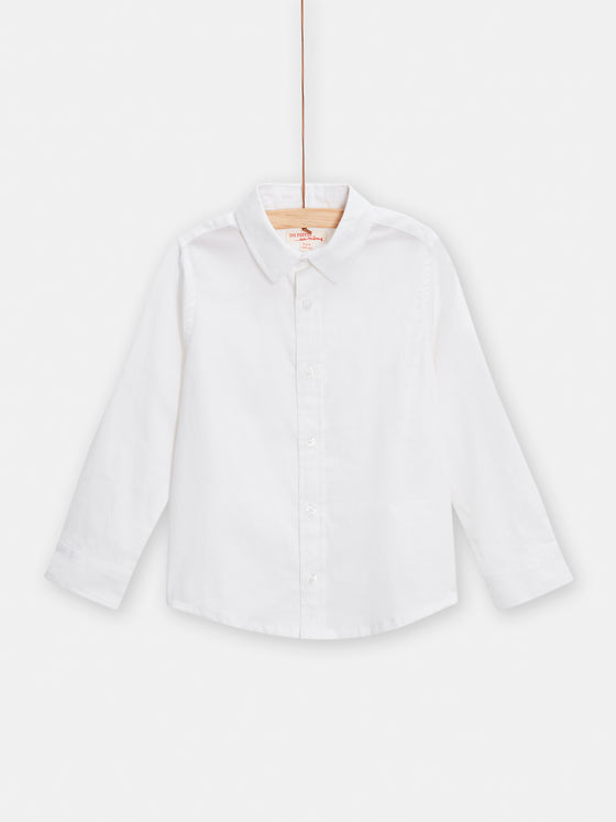 boys long sleeves white shirt