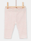 Off-white and pink GIRL print dress and leggings set