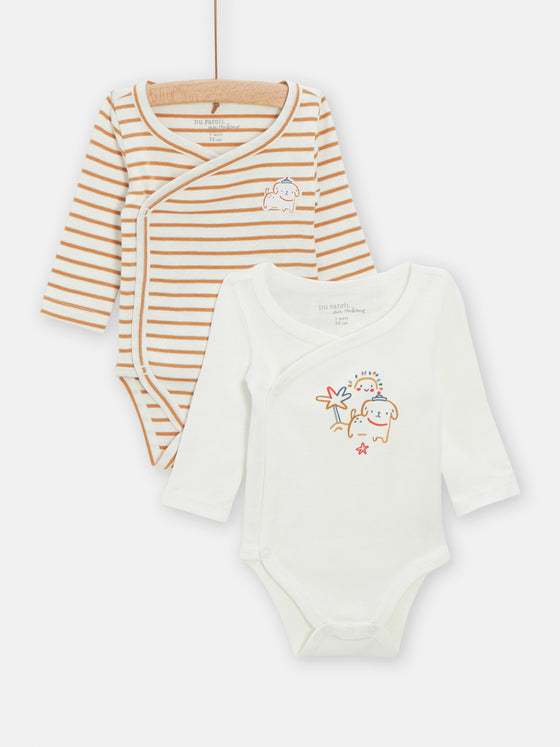 Set of 2 long-sleeved bodysuits