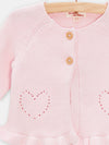 Baby girls petal pink knitted cardigan