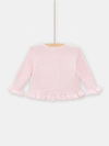 Baby girls petal pink knitted cardigan