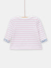 Baby girls Reversible White Pink and Blue Tshirt