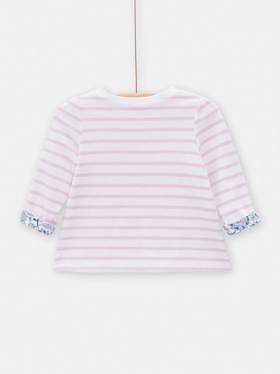 Baby girls Reversible White Pink and Blue Tshirt