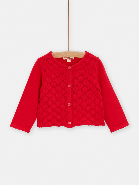 Red cardigan for GIRLs