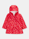 Baby girls red polkadot raincoat