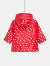 Baby girls red polkadot raincoat