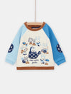 BOY Dark Ecru and Blue Fantasy Sweatshirt