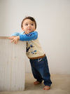 BOY Dark Ecru and Blue Fantasy Sweatshirt