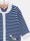 Navy blue striped waistcoast for babyboys