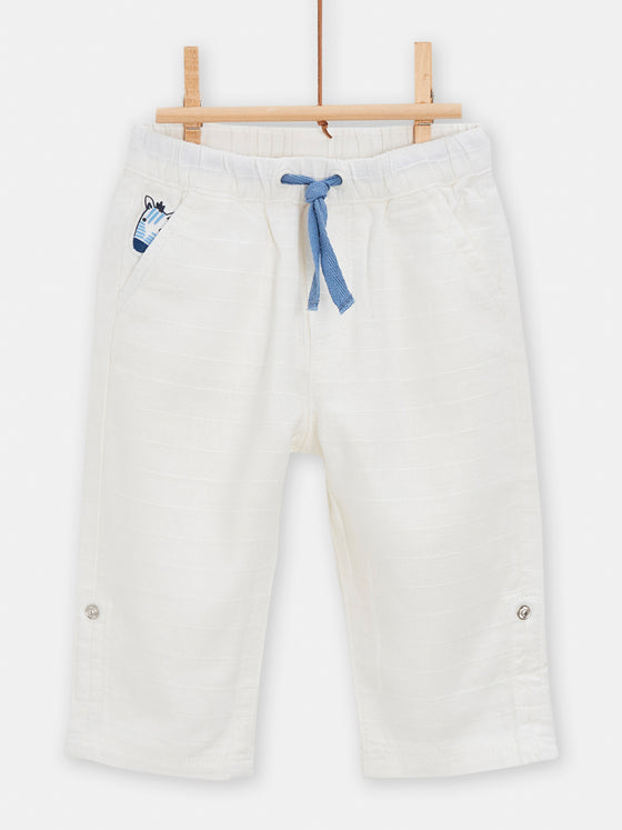 White trousers for babyboys