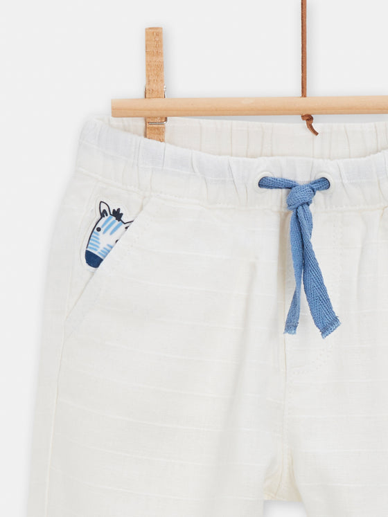 White trousers for babyboys