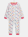 Girls ecru pyjama with fantasy print