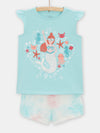 Blue Animation Mermaid Pajamas for Girl