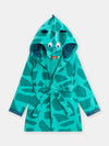 Boys green bathrobe with dragon head animation