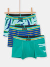 3 green crocodile print boxer shorts forboys