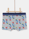 boys set of 3 assorted multicolored shark boxer shorts