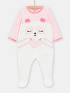 Pink romper with 3D panda ears for GIRL