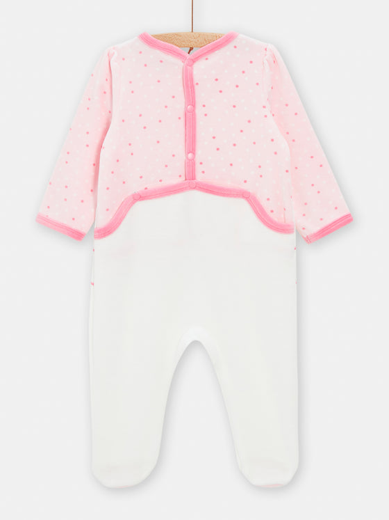 Pink romper with 3D panda ears for GIRL