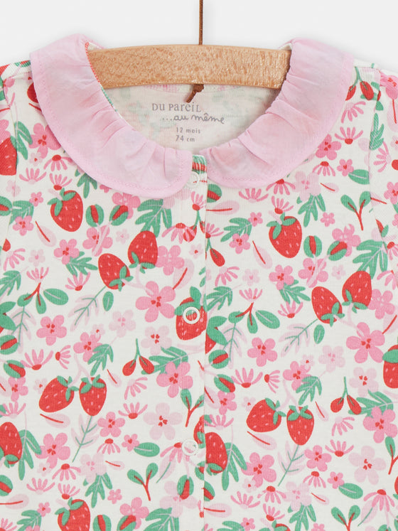 Strawberry Print Onesie for GIRL